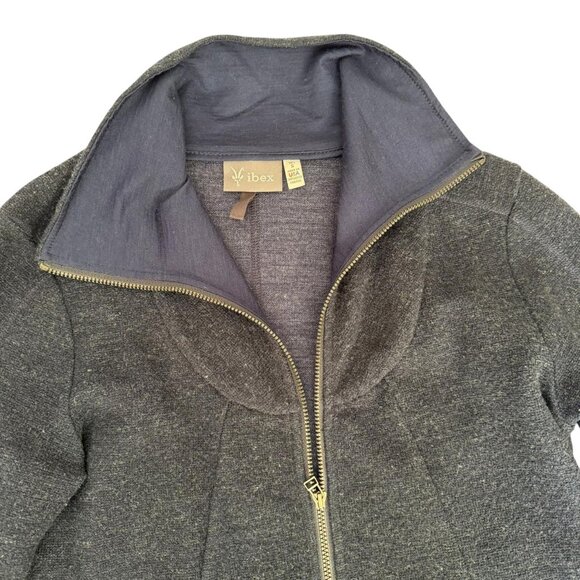 Ibex Merino Wool Blend Alana Tunic Sweater Jacket Soft Full Zip Gorpcore Small - Picture 6 of 10
